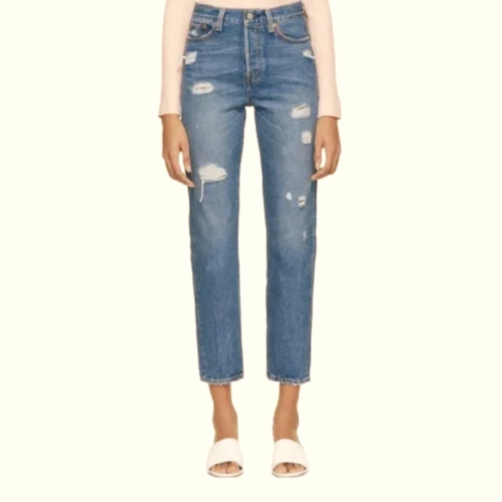 Levi's Wedgie Icon Fit Distressed Jeans